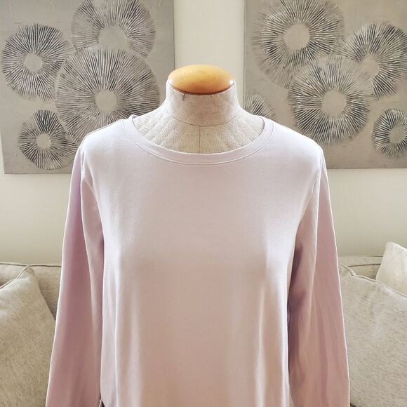 ✨ EILEEN FISHER ✨ Cotton Long Sleeve Pocket Top - [Large, Mauve] - Picture 5 of 14